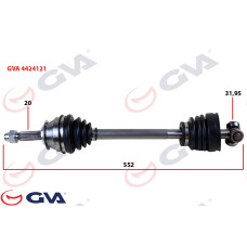 KOMPLE AKS SOL UNO 70 1.4i 94-00 552mm