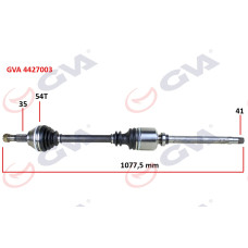 KOMPLE AKS SAĞ DUCATO-BOXER-JUMPER 2.5 D 94-02 18Q ABS Lİ 54DİŞ 1085mm