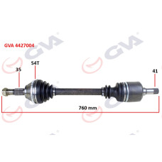 KOMPLE AKS SOL DUCATO-BOXER-JUMPER 2.5 D 94-02 18Q ABS Lİ 54DİŞ 762mm