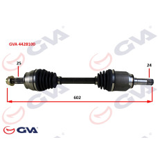 KOMPLE AKS SOL MİLLİ AKS LALE Lİ GRANDE PUNTO 1.3 MTJ 05- 75HP 602mm