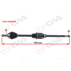 KOMPLE AKS SAĞ LINEA 1.3 MTJ 07- 90HP MİLLİ 950mm