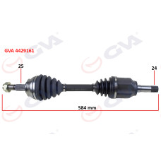 KOMPLE AKS SOL LINEA 1.3 MTJ 07- 90HP MİLSİZ 584mm