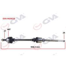 KOMPLE AKS SAĞ SCUDO-EXPERT-JUMPY 1.9D 96-06 ABS Lİ 48DİŞ 938mm