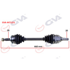 KOMPLE AKS SOL AURIS-COROLLA E15 1.4D 07-11 660mm