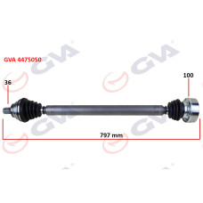 KOMPLE AKS SAĞ GOLF 5/6-A3-LEON-OCTAVIA 1.6 102 hp MAN. 797mm