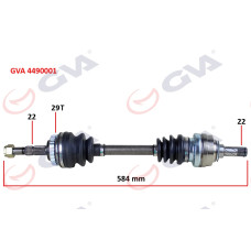 KOMPLE AKS SOL ASTRA F-VECTRA A 1.4i-1.6 16V 92-98 ABS LI 29 DİŞ 584mm