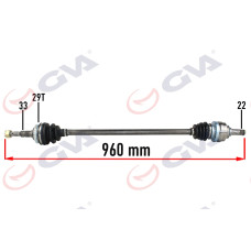 KOMPLE AKS SAĞ OPEL VECTRA B 1.6 99-02 MAKYAJLI KASA ABS Lİ 29DİŞ 960mm