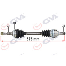 KOMPLE AKS SOL OPEL VECTRA B 1.6 99-02 MAKYAJLI KASA ABS Lİ 29DİŞ 598mm