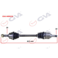 KOMPLE AKS SOL CORSA D 1.3 CDTI 06 DTJ 615mm