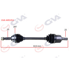 KOMPLE AKS SOL ACCENT ADMIRE 1.3-1.5D 03-06 ABS Lİ 29DİŞ 613mm