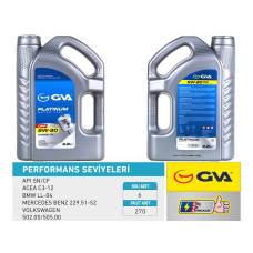 MOTOR YAĞI 5W30 3.2 LT PLATINUM PARTİKÜLLÜ-DPF TAM SENTETİK API SN/CF