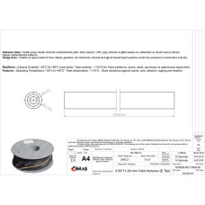 İÇTEN ÖRGÜLÜ BENZİN YAKIT HORTUMU 5.0 mm x 11.0 mm NBR-CR-E TİPİ-MAKARALI
