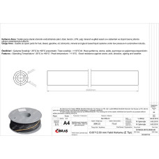 65653 İÇTEN ÖRGÜLÜ BENZİN YAKIT HORTUMU 6 mm X 12 mm 1 Top 25mt