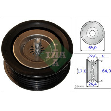 KAYIS GERGI RULMANI MERCEDES W639 B906 B907 B910 KANALLI