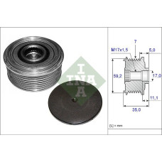 ALTERNATÖR KASNAĞI RULMANLI TRANSİT 2.4 TDCI 00-06 ALTERNATÖR OEM NO İÇİN: 2C1T1