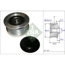 ALTERNATÖR KASNAĞI RULMANLI ACCENT-GETZ-MATRIX 1.5 CRDI 02 6 KANAL 535011010