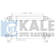 TURBO RADYATÖRÜ INTERCOOLER DOBLO 1.9 JTD 01 500x70x85 AL AL SİSTEM