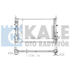 RADYATÖR LINEA 1.3 JTD AC KLİMASIZ MEK 621x395x26 1 SIRA ALB SİSTEM