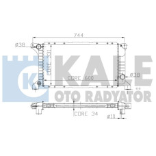 MOTOR SU RADYATORU TRANSIT T12 T15 92 98 1 SIRA ALB KISA TIP OLCU 600 331 34