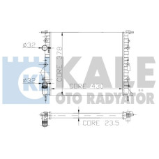 RADYATÖR CLIO II-LOGAN 04 KNG 01 MGN 96 1.4-1.61.5D-1.9 KLİMASIZ MEK 430x377.5x2