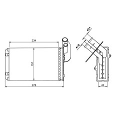 KALORİFER RADYATÖRÜ MGN I-CLIO I-R19 234x157X42 2 SIRA AL PL SİSTEM