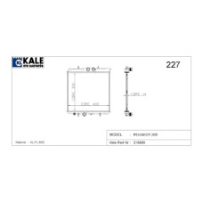 RADYATÖR 206 98 1.0-1.4-1.6 16V MEK KLİMASIZ 415x380x25