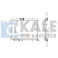 RADYATÖR P206-P307-XSARA 2.0i 16V 1 SIRA ALB SİSTEM TAHLIYE MUSLUKLU