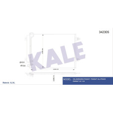 KLİMA KONDENSERİ PASSAT 05 577x439x16 AL/BRZ