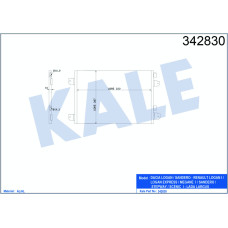 KLİMA KONDENSERİ MGN 99 SCENIC 01-03 LOGAN 07 1.5DCI-1.4 16V-1.6 16V-1.9DCI-2.0