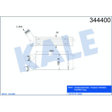 TURBO RADYATÖRÜ INTERCOOLER PARTNER 08 BERLINGO 08 1.6 HDI AL/PL/BRZ 300x147x76