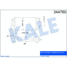 TURBO RADYATÖRÜ INTERCOOLER POLO 1.4 TDİ 99-01 220x133 AL/PL/BRZ