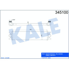 TURBO RADYATÖRÜ INTERCOOLER MASTER II-III-MOVANO 2.5DCI AL/PL/BRZ 738x175.3x40