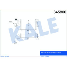 TURBO RADYATÖRÜ INTERCOOLER ASTRA H-ZAFIRA AL/PL/BRZ 262x181.5x62