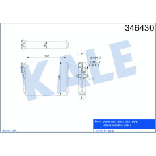 KALORİFER RADYATÖRÜ VOLVOS60 2.0T 2.4 01 S80 98-06 V70 00 XC70 00 XC90 02 812328