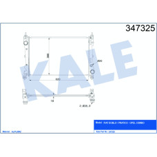 RADYATÖR DOBLO 1.4-1.3 DMTJ 10 COMBO 1.3 CDTİ 12 MEKANİK AC /- 620x400x16