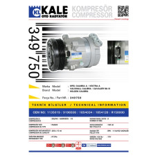 KLİMA KOMPRESÖRÜ VECTRA A 2.0 88-95 -CALIBRA A 2.0 90-97 124mm