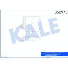 KALORIFER RADYATORU ARKA MERCEDES SPRINTER B906 06 . VW CRAFTER 30-35-50 06