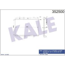 RADYATÖR C3 02 C2 03 207 07 1.4-1.6 16V-1.6HDI AC MEK AL/PL/BRZ 378x548x26