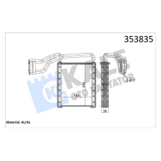 KALORIFER RADYATORU ARKA TRANSIT V363 14 17 CUSTOM V362 14 17