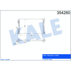 RADYATÖR FIESTA V-FUSION 1.6TDCI AC KLİMASIZ MEK 593x379x26