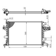 RADYATÖR BRAZING CORSA C-COMBO-TIGRA 1.0-1.2-1.2 16V-1.4-1.4 16V AC KLİMASIZ MEK