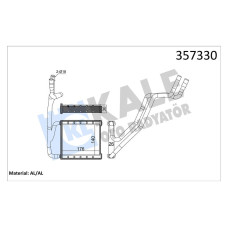 KALORİFER RADYATORU FORD FIESTA VII 17 HEATER CORE