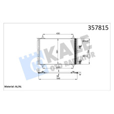 KLİMA RADYATÖRÜ KONDENSER PEUGEOT P307-P307 SW CITROEN C4-C5 2.0 HDI 01- AL/AL