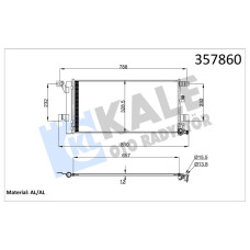 KONDENSER AUDI A4 16-A5 17-A6 19-A7 19- AL/AL