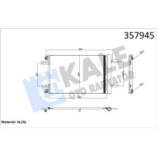 KLİMA RADYATÖRÜ KONDENSERİ OPEL ASTRA L-GRANDLAND-VIVARO C-ZAFIRA LIFE PEUGEOT P