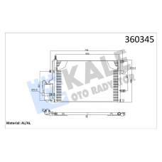 KLİMA RADYATÖRÜ VOLVO S60 I 384 2.0T 00-10 S80 I 184 2.0T 98-06 V70 II 285 2.4 0