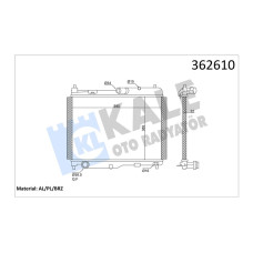 SU RADYATÖRÜ FORD ECOSPORT-FIESTA VII 1.0ECOBOOST 13 AT BRAZING 385x545x22 GN118