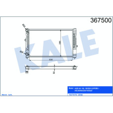 RADYATÖR A4-A6 1.8-PASSAT 1.6 1.8 00-05 630X396X34 AL-PL