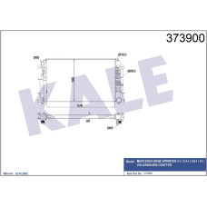 MOTOR SU RADYATORU MERCEDES SPRINTER B906 . VW CRAFTER 30-35-50 678X398X26