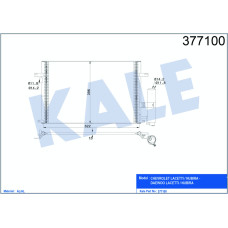 KLİMA KONDENSERİ CHEVROLET/DAEWOO LACETTI-NUBIRA AL/AL 622x407x16